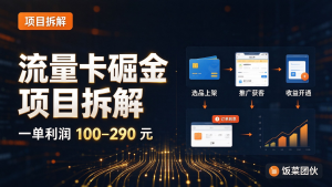 流量卡掘金项目拆解:一单利润 100–290 元