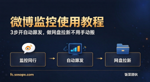 微博监控使用教程：3步开自动跟发，做网盘拉新不用手动搬
