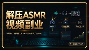 解压ASMR视频副业：不露脸、不拍摄，用 AI 出片吃平台广告分成（附一键出提示词工具）